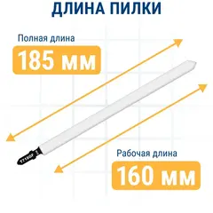 Пилки для лобзика по стали ПРАКТИКА тип T718GF 185 x 160 мм, для сэндвич панелей, BIM (2шт (777-116)