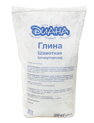 Глина шамотная 20кг Диана