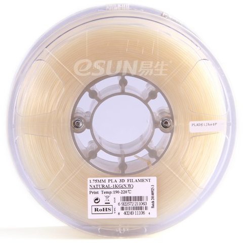 Катушка PLA-пластика ESUN 1.75 мм 1кг., натурально-белая