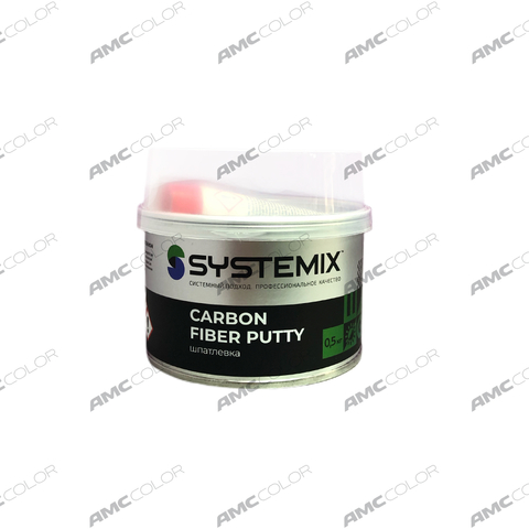 SYSTEMIX Шпатлевка Carbon fiber putty с углеродным волокном 0,5кг