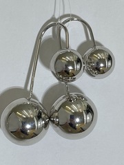 Протяжки-шары 1,1+1,6 (серьги из серебра)