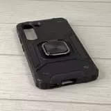 Противоударный чехол Strong Armour Case с кольцом для Samsung Galaxy S23 (Черный)