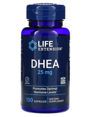Life extension, ДГЭА, 25 мг, 100 капсул