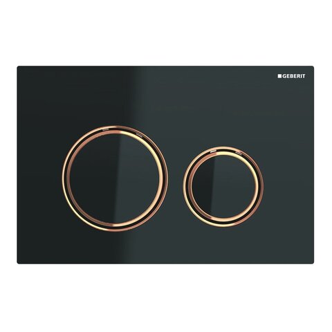 Смывная клавиша Geberit Sigma21, для двойного смыва, цвет металлический красное золото: красное золото, черный