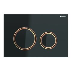 Смывная клавиша Geberit Sigma21, для двойного смыва, цвет металлический красное золото: красное золото, черный фото