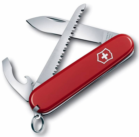 Складной швейцарский нож Victorinox Walker (0.2313) 84 мм., 9 функций, цвет красный