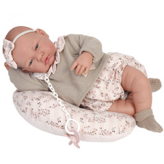 Munecas Antonio Juan Кукла младенец Оли в бежевом, 40 см, м/н (33116)