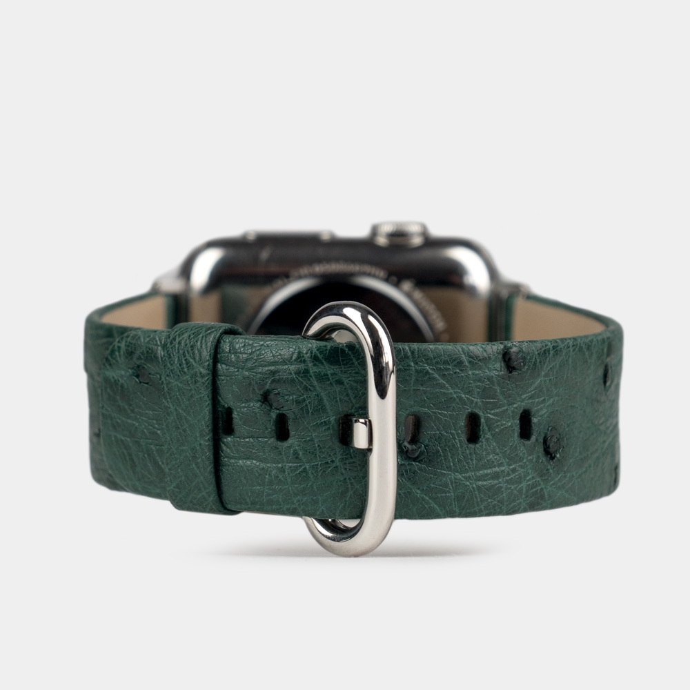 Ремешок кожаный для Apple Watch 40/41mm ST Classic зеленого цвета