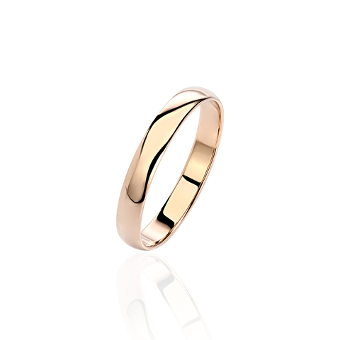 Обручальное кольцо с из красного золота 585 пробы JA-O-1О010343