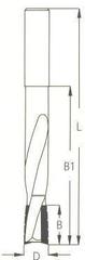 Фреза WPW спиральная паз под замок Z2 D16 B25 L170 хвостовик 16 DT16001