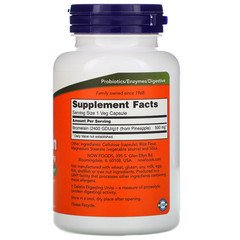 Now Foods, Бромелин, 500 мг, 120 вегетарианских капсул