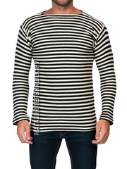 Купить ВОДОЛАЗ Зимняя тельняшка двойной вязки полушерсть (черная полоса) ГОСТ МИНОБОРОНЫ в Магазине тельняшек