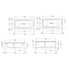 Duravit Darling New  Ванна 1900х900 мм, акриловая, прямоугольная встраиваемая или с панелями,с 2 наклонами для спины, цвет белый 700245000000000