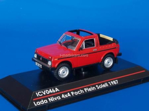 VAZ-2121 Lada Niva 4x4 Poch Plein Soleil convertible 1987 red 1:43 ICV046A