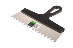 Шпатель 250мм, зуб 8х8мм, из нержавеющей стали, пластмассовая ручка, Сибртех, 85474