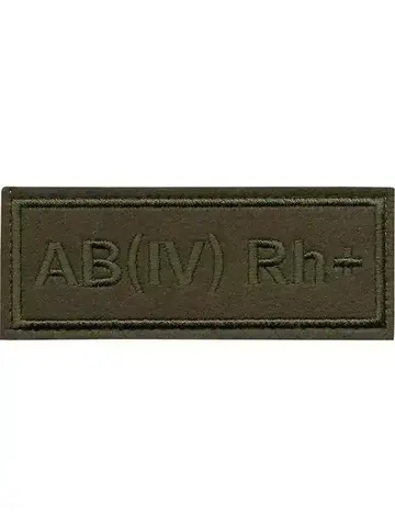 Нашивка группа крови 4+ (полевая)
