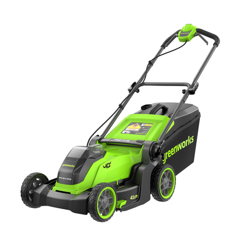 Газонокосилка Greenworks GD40LM411k4, 40v, 41 см, c АКБ 4Ач и ЗУ (аккумуляторная)