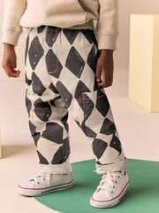 Брюки для мальчика Next Y32-832, Молочный, Темно-серый