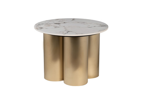 Стол журнальный 60х45см Garda Decor белый керамогранит