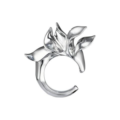 Кольцо с пламенными листьями