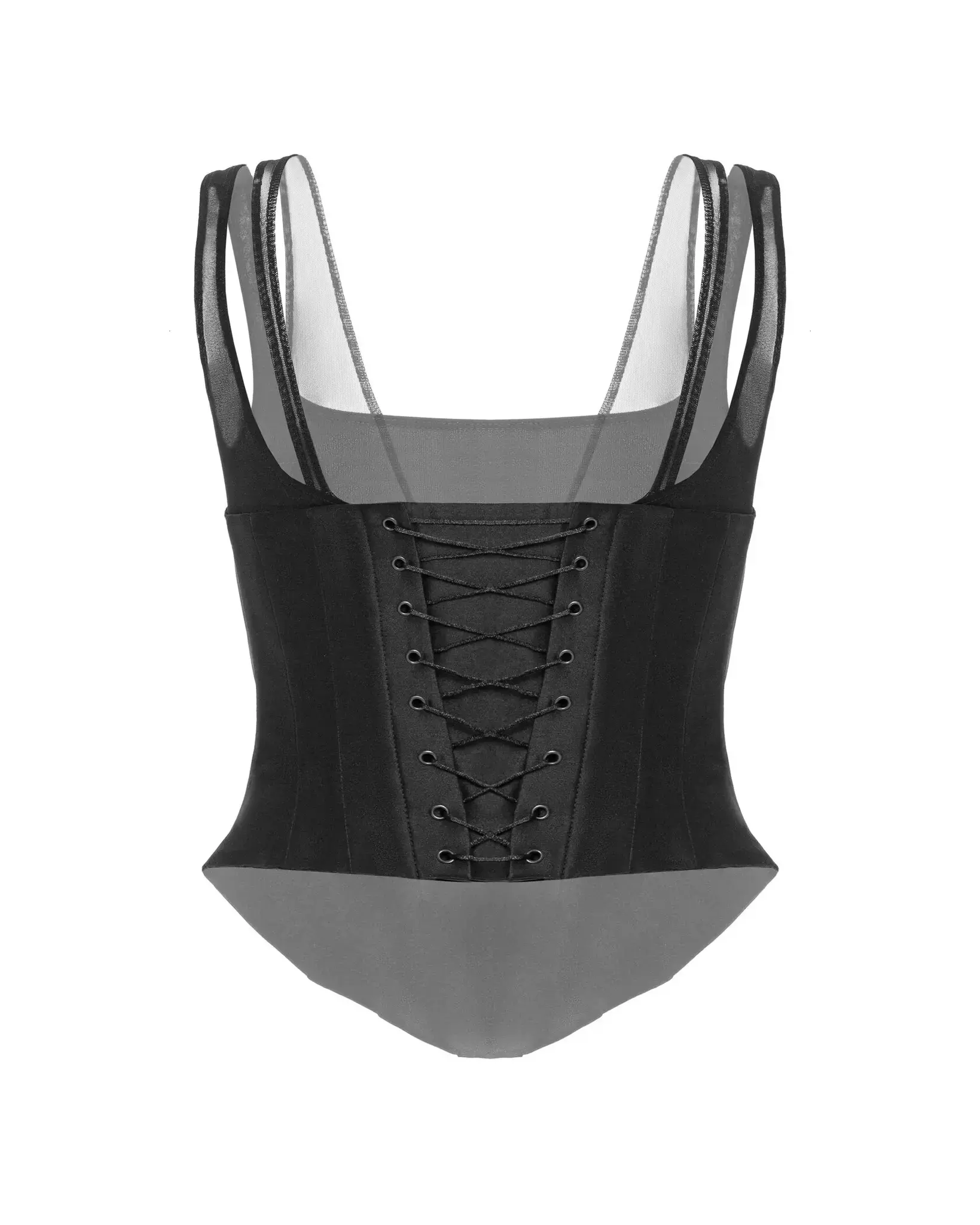 Чёрный корсет майка