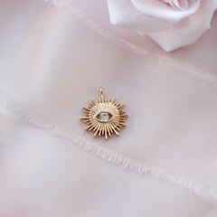 УЦЕНКА!!! Подвеска Глаз (око) с фианитом 17*15 мм, позолота, У050