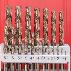 Набор сверл по металлу 1-10мм 19шт DIN338 HSSE-Co5 130° (мет. кейс) Ruko 215214(K)