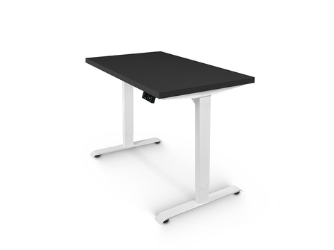 Регулируемый компьютерный стол Bazalt с регулировкой по высоте — столешница МДФ Черный