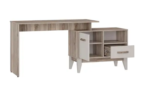 Стол письменный Скандика дуб смоки / кашемир