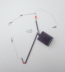 Монтаж фидерный 2 крючка/ кормушка мет. с дном 50 г