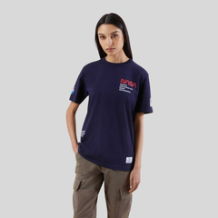 Футболка Alpha Industries Nasa Worm Logo Tee Rep. Blue (Синяя)