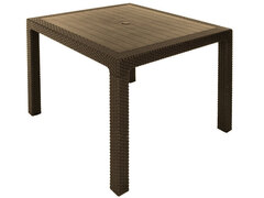 Стол квадратный TWEET Quatro Table 940х940мм, коричневый