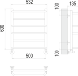 Полотенцесушитель Terminus Евромикс П6 500х600