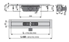 Alcaplast APZ1S-850 Водоотводящий желоб с порогами для перфорированной решетки