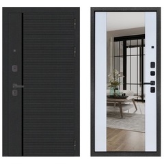 Купить Входная дверь М103 ФЛП-39 черная шагрень ФЛЗ-32 velluto bianco