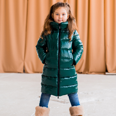 Дитяче підліткове зимове пальто для дівчинки