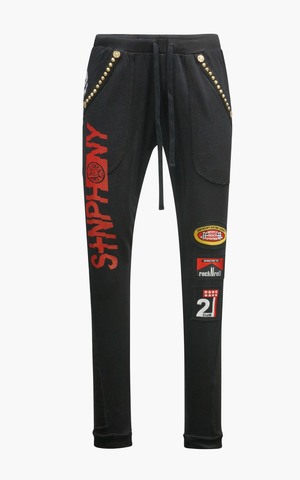The Saints Sinphony | Джоггеры мужские RACER EMBROIDERY FRENCH TERRY JOGGER BLACK TSSX3 перед