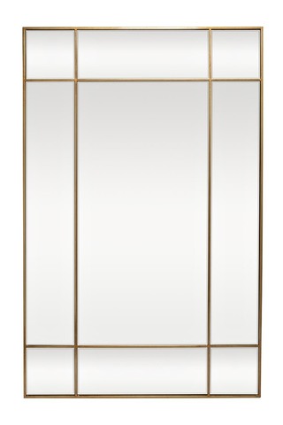 Зеркало декоративное 90х140см Garda Decor в стальной раме золотого цвета