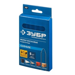 ЗУБР синие, 6 шт, разметочные восковые мелки (06330-7)
