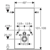 Сантехнический модуль для подвесного унитаза Geberit Monolith 131.021.SI.5