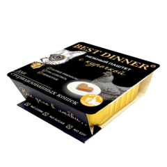 Best Dinner консервы для стерилизованных кошек (курица) паштет 100 гр