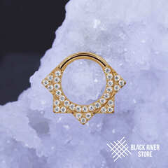 Кликер Omega Crystal PVD Yellow 1.2мм