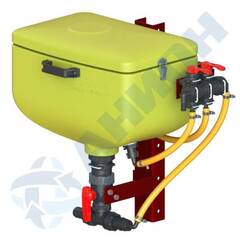 Миксер 35 л в сборе для гранулированных удобрений и жидких концентратов, без горловины (петли слева) Анион 35 л.(660x425x600см;желтый) - арт.559582