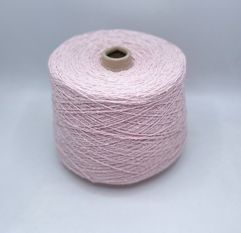 Бобинная пряжа (пр.Италия), art.Seta bourette ,2/700 350м/100гр.100%Буретный шелк, цвет-Бледно-розовый , арт-32191