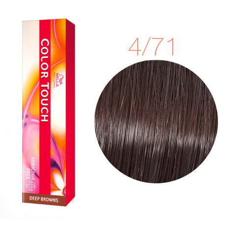 Wella Professional Color Touch Deep Browns 4/71 (Средний коричневый коричнево-пепельный (Тирамису)) - Тонирующая краска для волос