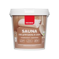 Лак для бань и саун акриловый полуматовый Neomid 1 л