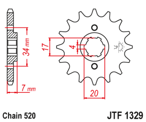 Звезда ведущая JTF1329-14