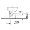 Биде напольное Duravit D-Code 22371000002