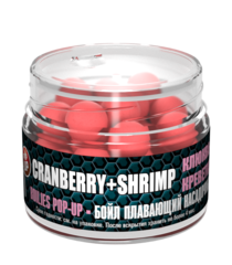 Бойлы насад. плав. Sonik Baits CRANBERRY-SHRIMP Fluo Pop-ups 14мм 90мл