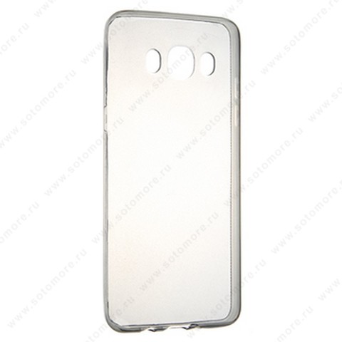 Накладка силиконовая ультра-тонкая для Samsung Galaxy J5 J510 2016 черная (прозрачная)